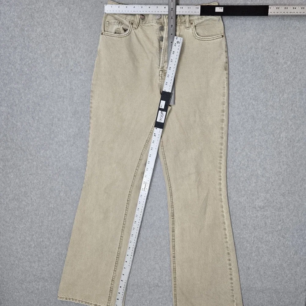 PACSUN Women Jeans 28 Beige Denim Bootcut High Rise 31